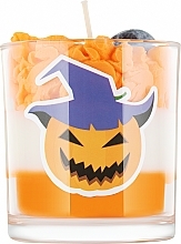 Dekokerze Halloween, Kürbis mit lila Hut - KaWilamowski Scented Candle — Bild N1