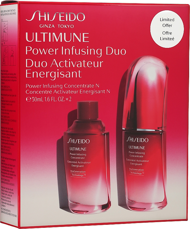 Gesichtspflegeset - Shiseido Ultimune Power Infusing Concentrate Duo (Gesichtskonzentrat 50ml + Gesichtskonzentrat Refill 50ml) — Bild N1