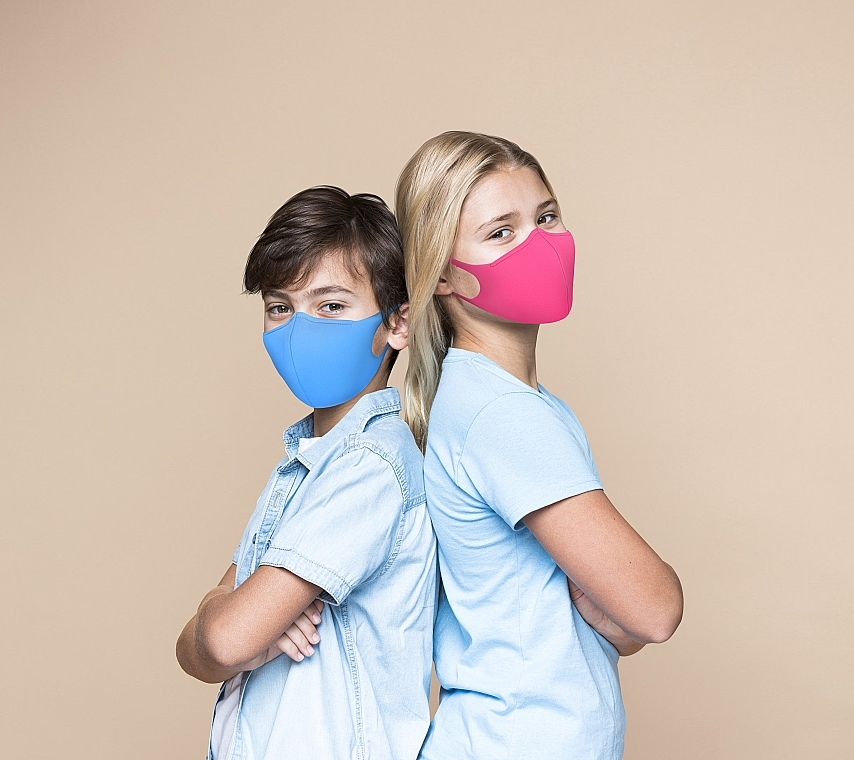 Wiederverwendbare Mundschutzmaske XS-size blau - MAKEUP — Bild N5