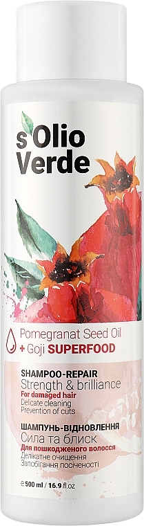 Aufbauendes Shampoo für geschädigtes Haar - Solio Verde Pomegranat Speed Oil Shampoo-Reconstruction  — Bild N1