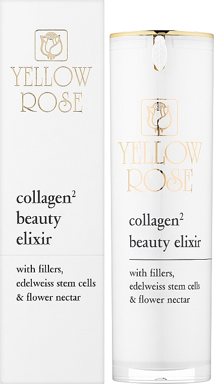 Feuchtigkeitsspendendes und straffendes Gesichtselixier mit Kollagen, Edelweiß-Stammzellen und Blumennektar - Yellow Rose Collagen2 Beauty Elixir — Bild N2