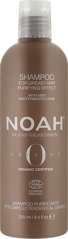 Shampoo für fettige Haare und Kopfhaut mit ätherischem Minzöl und fermentiertem Salbei - Noah Origins Purifying Shampoo For Greasy Hair — Bild N1