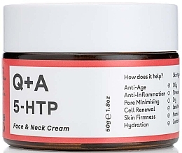 Düfte, Parfümerie und Kosmetik Anti-Aging Gesichts- und Halscreme - Q+A 5-HTP Face & Neck Cream