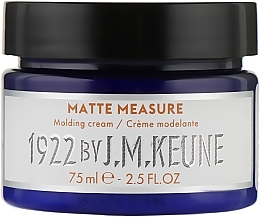 Modellierende Creme für Männerhaar - Keune 1922 Matte Measure Molding Cream — Bild N1