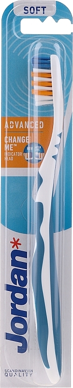 Zahnbürste weich Advanced weiß-blau - Jordan Advanced Soft Toothbrush — Bild N1