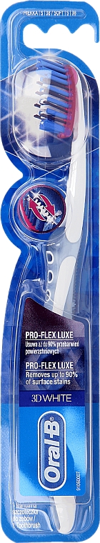 Zahnbürste weich 3D White Pro-Flex Luxe blau-grau - Oral-B Proflex 3D White Luxe 38 Soft — Bild N3