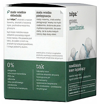Beruhigende feuchtigkeitsspendende Gesichtscreme - Tolpa Green Hydration Moisturizing Soothing Cream — Bild N4