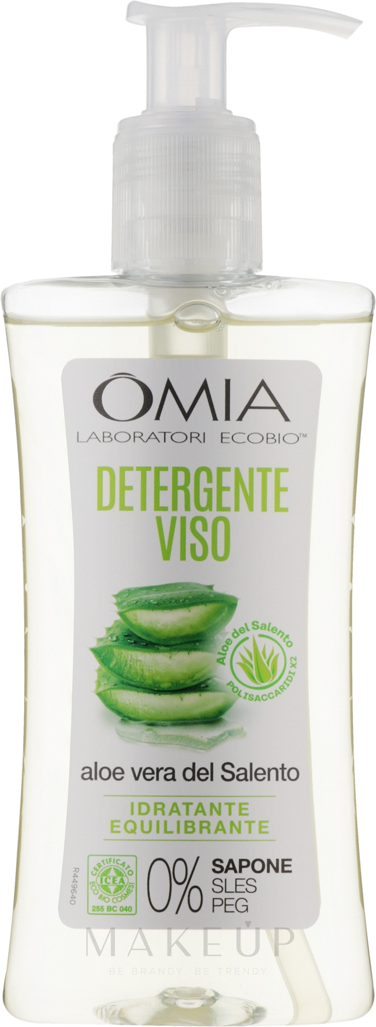 Waschgel mit Aloe Vera - Omia Labaratori Ecobio Aloe Vera Facial Cleanser — Bild 200 ml