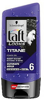 Haargel "Titan" ultimativ straker Halt für Männer - Schwarzkopf Taft Looks Titan Look Power Gel No Stickness-No Residues — Bild N2