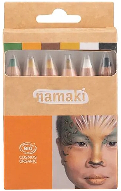 Gesichtsmalstiften-Set - Namaki Set Wild life Skin Colour Pencils (Gesichtsstift 6x2,1g)  — Bild N1