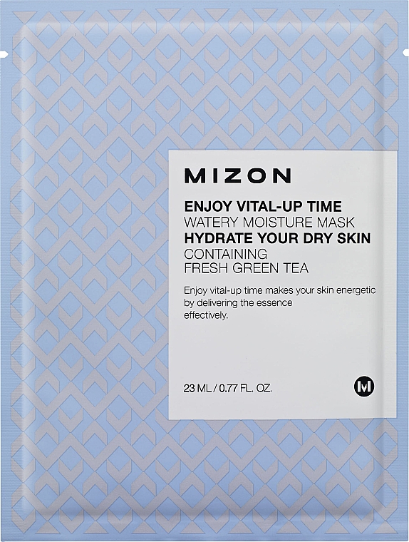 Feuchtigkeitsspendende Gesichtsmaske mit Grüntee-Extrakt - Mizon Enjoy Vital-Up Time Watery Moisture Mask