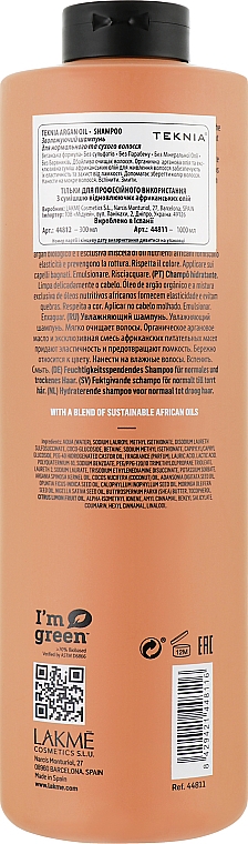 Feuchtigkeitsspendendes Haarshampoo mit Argan - Lakme Teknia Argan Oil — Bild N4