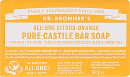 Düfte, Parfümerie und Kosmetik Seife Zitrus und Orange - Dr. Bronner’s Pure Castile Bar Soap Citrus & Orange