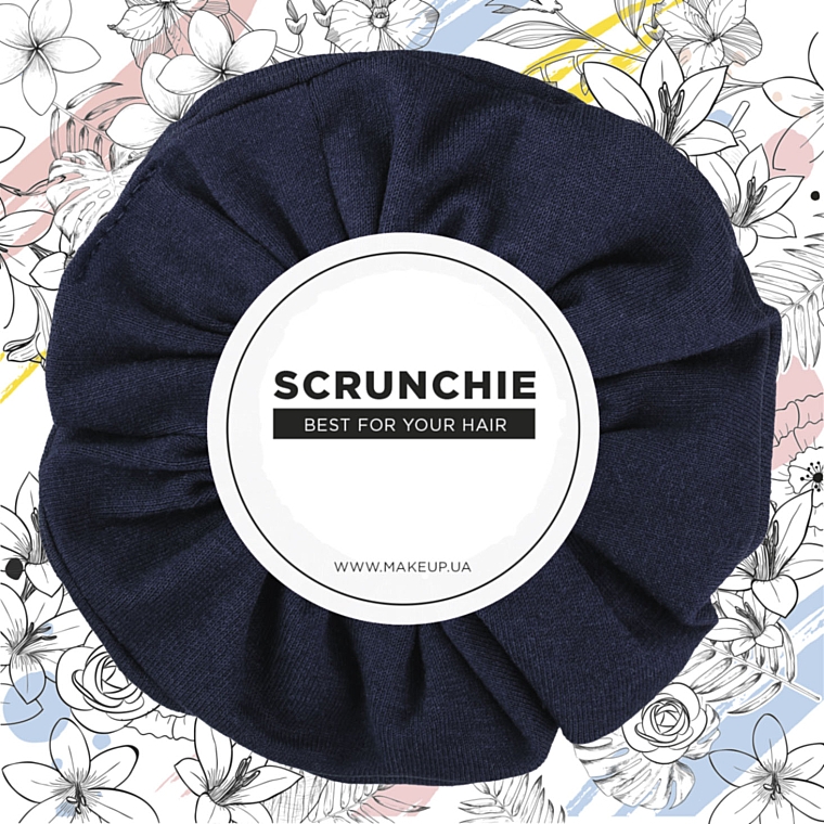 Scrunchie-Haargummi aus Trikotage dunkelblau Knit Classic - MAKEUP Hair Accessories — Bild N1