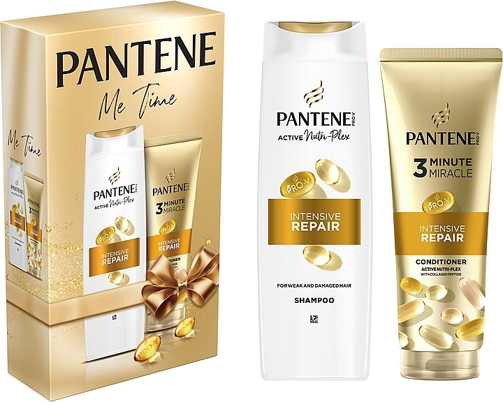 Set (Shampoo 12 ml+ Conditioner 12 ml) - Pantene Intensive Repair Me Time Set (shm/400ml + cond/220ml) — Bild N1