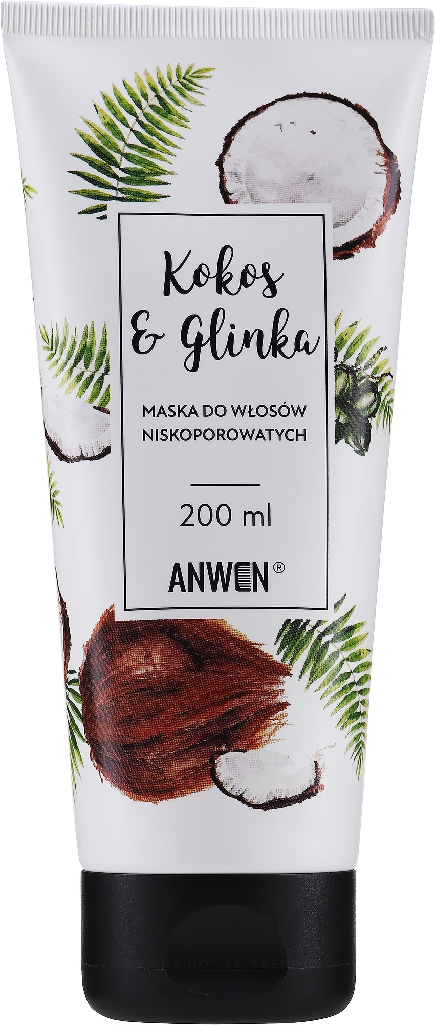 Haarmaske (Tube) - Anwen Low-Porous Hair Mask Coconut and Clay — Bild 200 ml