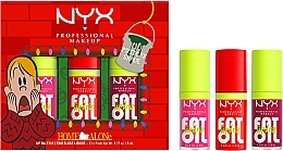 NYX Professional Makeup Home Alone Fat Oil Lip Drip Trio (3 x Lippenöl/4.8ml) - Lippen-Make-up-Set — Bild N1