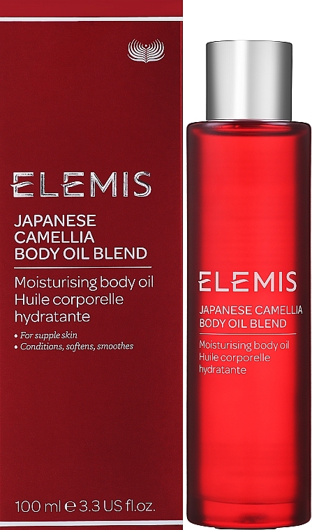 Luxuriöses feuchtigkeitsspendendes, nährendes und weichmachendes Körperöl gegen Dehnungsstreifen mit Kamelien- und Süßmandelöl - Elemis Japanese Camellia Body Oil Blend — Bild N1