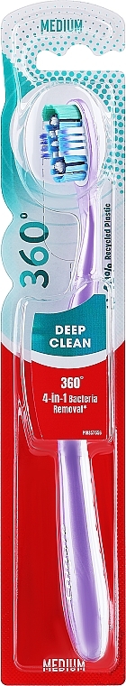 Zahnbürste lila - Colgate 360 Deep Clean Medium Toothbrush  — Bild N1