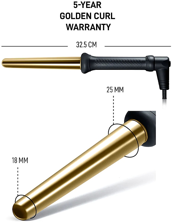 Lockenstab 18-25 mm - Golden Curl The Gold Curler  — Bild N5