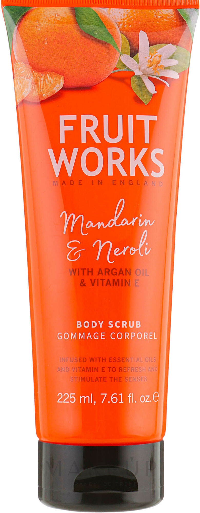 Körperpeeling mit Mandarine und Neroli - Grace Cole Fruit Works Body Scrub Mandarin & Neroli — Bild 225 ml