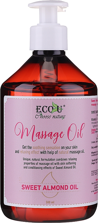 Weichmachendes Massageöl mit Süßmandelöl - Eco U Massage Oil Sweet Almond Oil