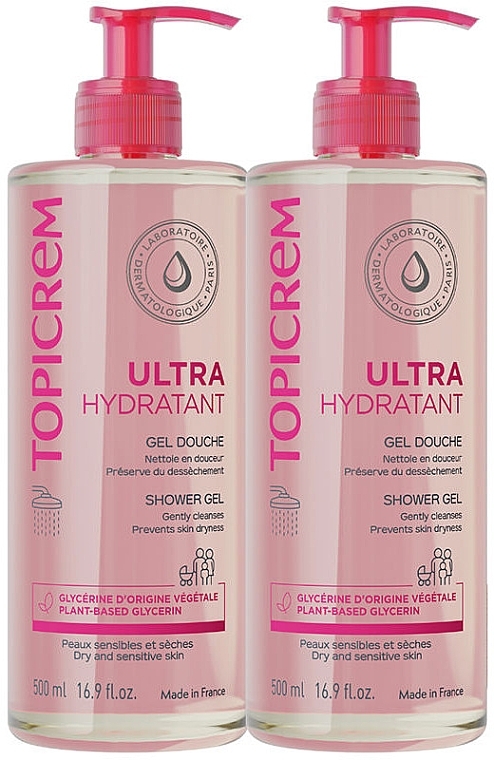 Set - Topicrem Ultra-Moisturizing Gentle Shower Gel (sh/gel/2x500ml) — Bild N1