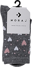 Düfte, Parfümerie und Kosmetik Lange Damensocken grau mit Herzen - Moraj