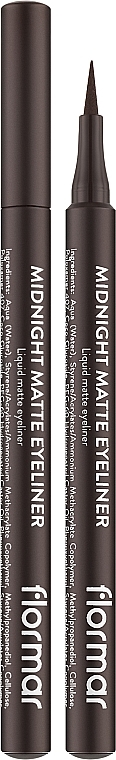 Eyeliner-Filzstift 1 ml - Flormar Midnight Matte Eyeliner — Bild N1