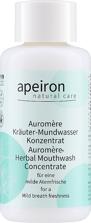 Kräuter-Mundwasser Konzentrat für eine milde Atemfrische - Apeiron Auromere Herbal Mouthwash Concentrate — Bild N1