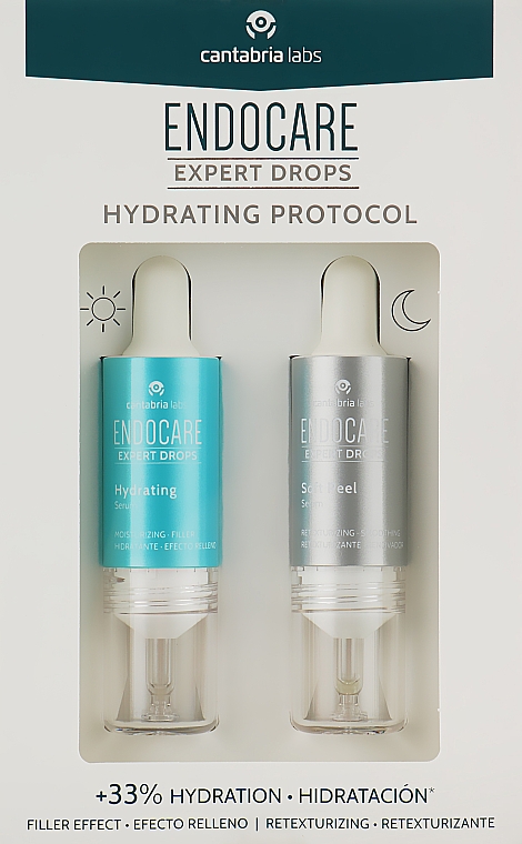 Gesichtspflegeset - Cantabria Labs Endocare Expert Drops Hydrating Protocol (Serum 2x10ml) — Bild N1