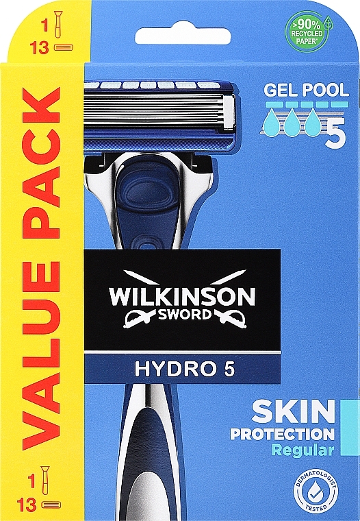 Rasierer mit 13 Ersatzklingen - Wilkinson Sword Hydro 5 Skin Protection Regular — Bild N1