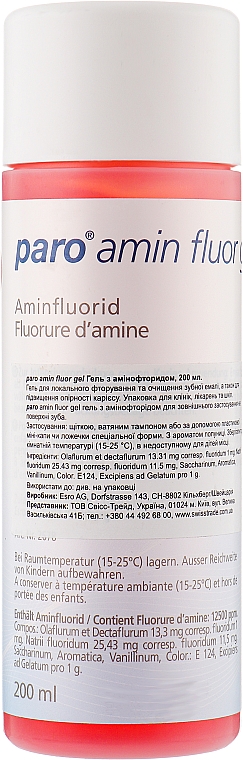 Zahngel mit Aminfluorid zur intensiven Prophylaxe gegen Karies - Paro Swiss Amin Fluor Gel — Bild N4