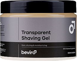 Düfte, Parfümerie und Kosmetik Feuchtigkeitsspendendes Rasiergel transparent - Beviro Transparent Shaving Gel