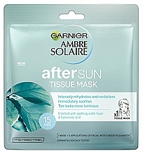 Düfte, Parfümerie und Kosmetik Gesichtsmaske - Garnier Ambre Solaire After Sun Cooling Face Sheet Mask