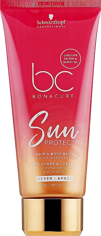 Shampoo für Haare und Körper nach Sonnenbad mit Buriti-Öl - Schwarzkopf Professional Bonacure Sun Protect Hair & Body Bath — Bild N1