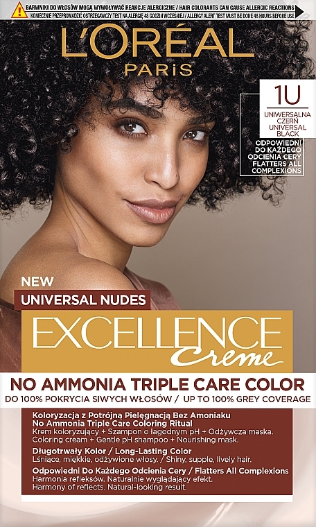 Pflegende und langanhaltende Creme-Haarfarbe ohne Ammoniak - L'Oreal Paris Excellence Universal Nudes — Bild N1