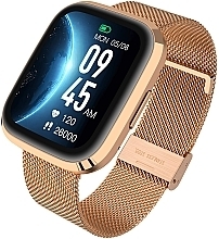 Smartwatch goldenes Metall - Garett Smartwatch GRC STYLE Gold Steel  — Bild N2