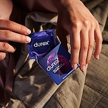 Gerippte und genoppte Kondome mit zusätzlichem Desirex-Gel befeuchtet 3 St. - Durex Intense Orgasmic — Foto N6