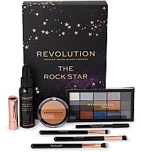 Düfte, Parfümerie und Kosmetik Make-up Set - Makeup Revolution The Rock Star (Lidschattenpalette 16.5g + Highlighter 6.5g + Make-up Fixierspray 100ml + Lippenstift 3.5g + Augenkonturenstift 1.2g + Pinsel 3St.)