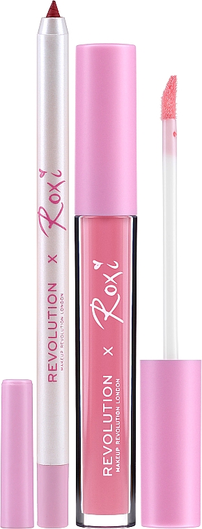 Lippen-Make-up Set (Lippenkonturenstift 1g + Lipgloss 3ml) - Makeup Revolution x Roxi Cherry Blossom Lip Set — Bild N2