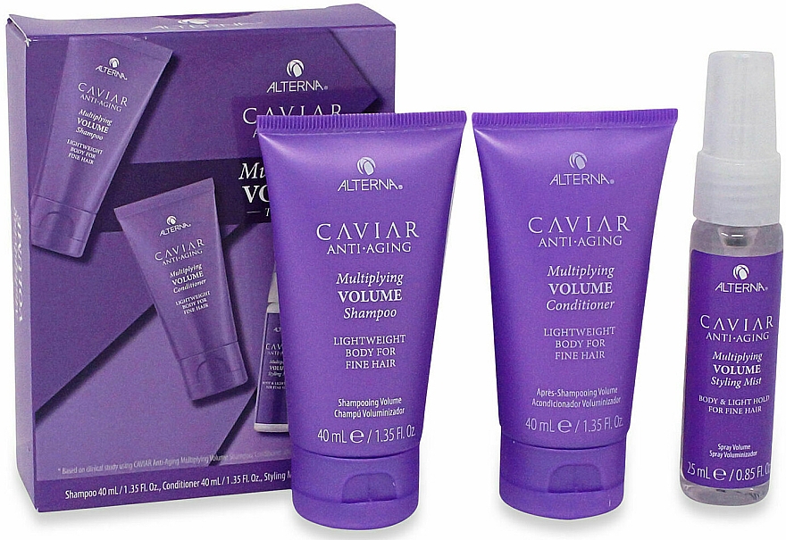 Haarpflegeset - Alterna Caviar Anti-Aging Multiplying Volume (Shampoo 40ml + Conditioner 40ml + Haarnebel 25ml) — Bild N1