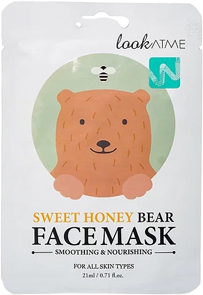 Tuchmaske für das Gesicht mit Honigextrakt - Look At Me Sweet Honey Bear Face Mask — Bild N1