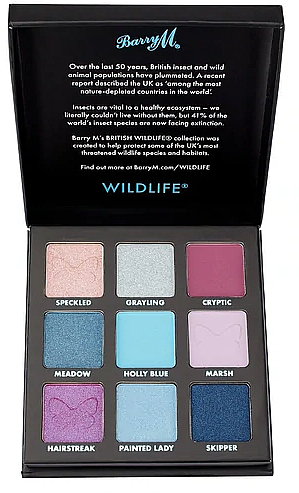 Lidschattenpalette - Barry M Cosmetics Wildlife Butterfly WLEP6 Eyeshadow Charity Palette — Bild N2