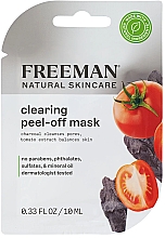 Düfte, Parfümerie und Kosmetik Reinigungsmaske mit Holzkohle und Tomaten - Freeman Natural Skincare Clearing Charcoal & Tomato Peel-Off Mask