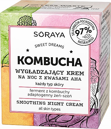 Glättende Nachtcreme mit AHA-Säuren - Soraya Kombucha Smoothing Night Cream  — Bild N1