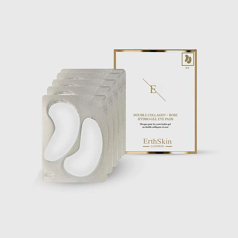 Hydrogel-Augenpads mit Kollagen und Rosenextrakt - ErthSkin London Double Collagen + Rose Hydro-Gel Eye Pads — Bild N2