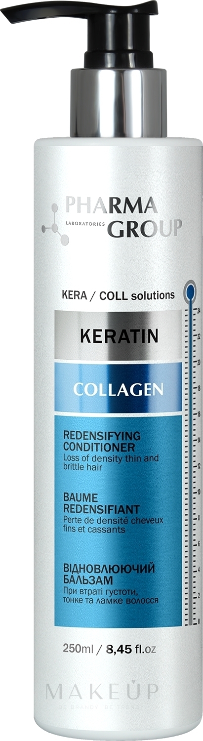 Revitalisierender Balsam - Pharma Group Laboratories Keratin + Collagen Redensifying Conditioner — Bild 250 ml