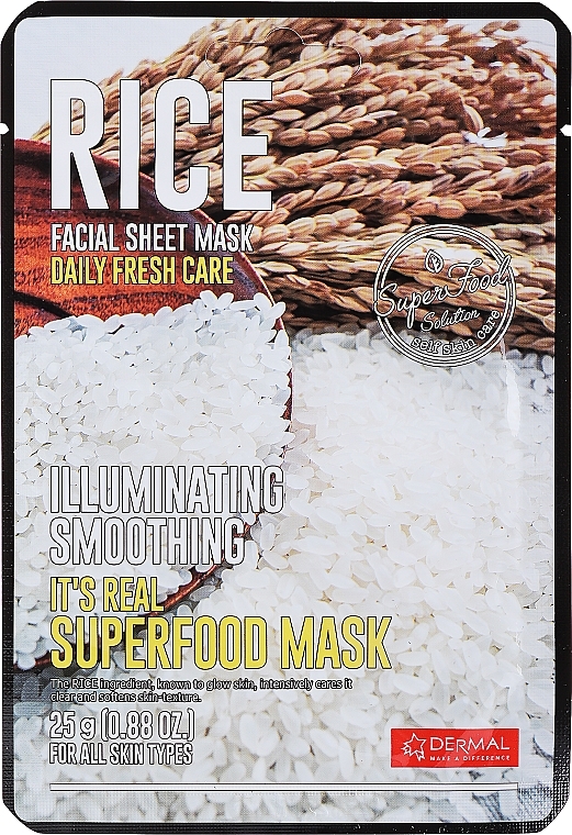 Glättende Gesichtsmaske - Dermal Mask Rice — Bild N1