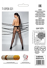 Erotische Strumpfhose mit Ausschnitt Tiopen 021 20 Den black - Passion — Bild N2